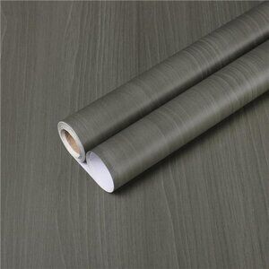 15.7In X 236In Gray Wood Contact Paper Wood Peel & Stick Wallpaper Self Adhesive